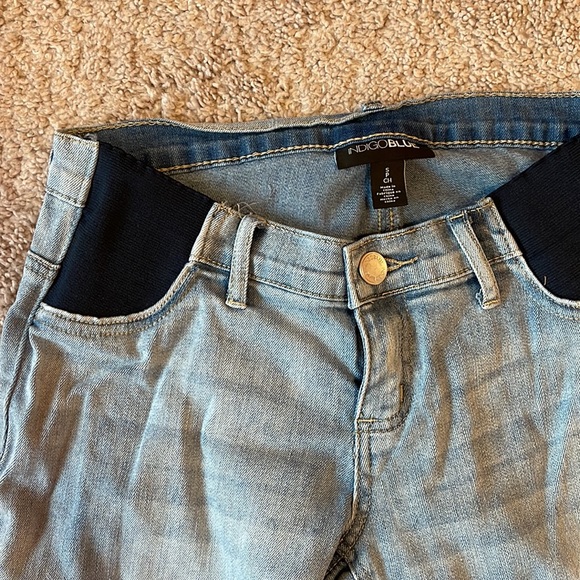 Indigo Blue Skinny Maternity Jeans - Picture 2 of 12